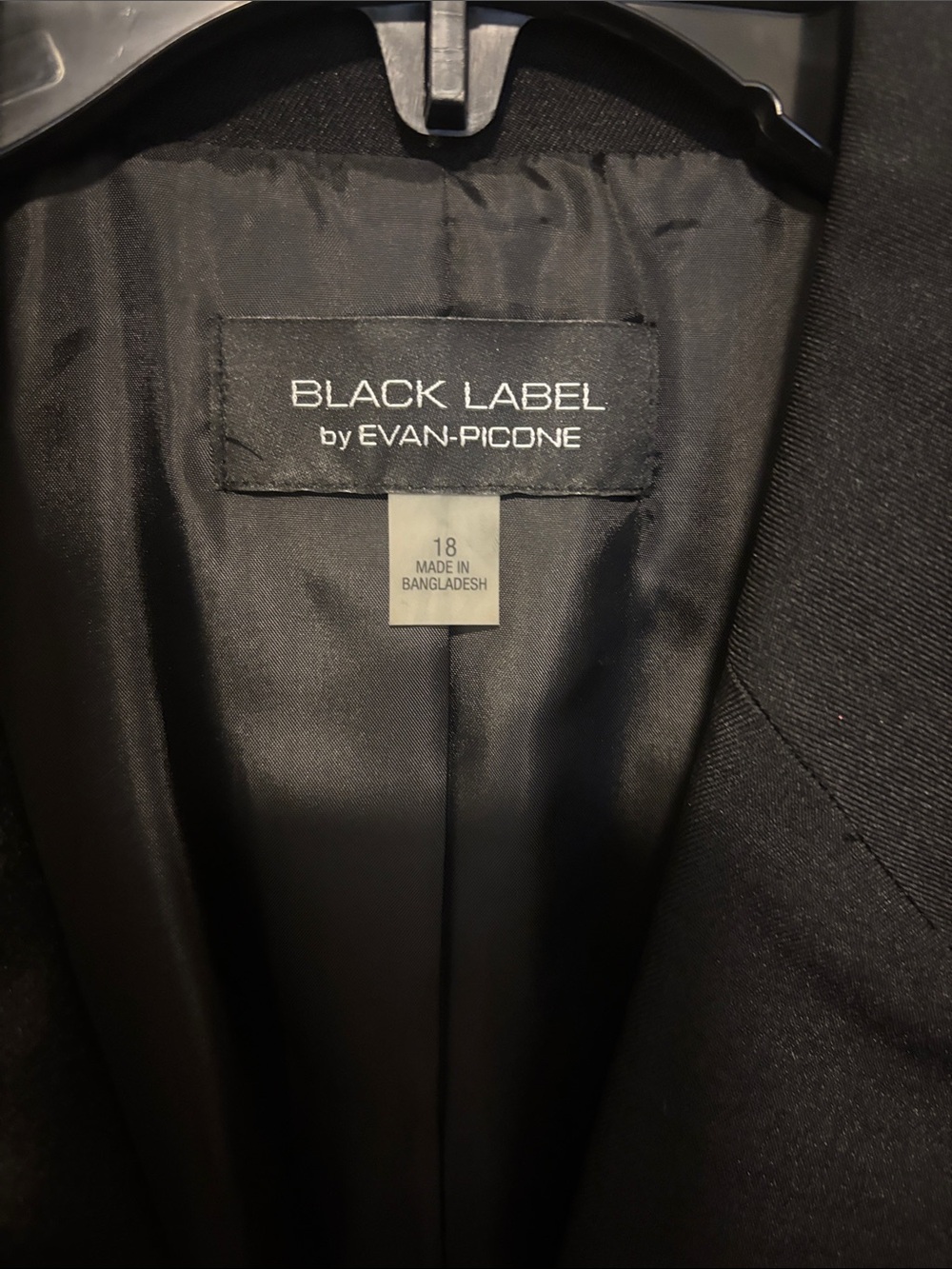 Black Label by Evan-Picone Men's Black Sport Coat